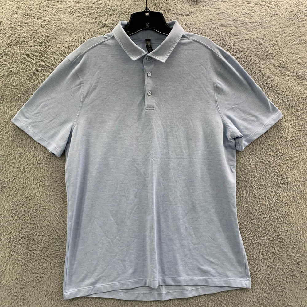 LULULEMON Polo Shirt Mens Size XL Extra Large Blue - Picture 1 of 6